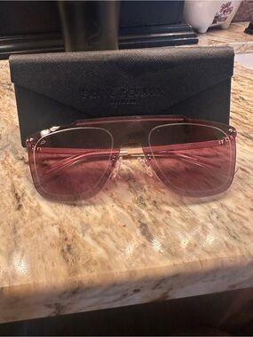 Prime & Find Oversized Rimless Shield Sunglasses - Pink